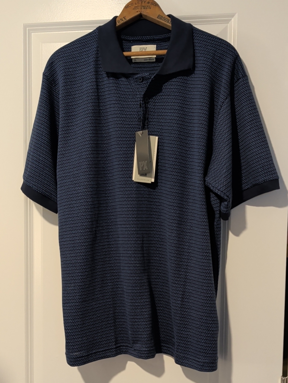 PXG Men’s Navy Textured Golf Polo